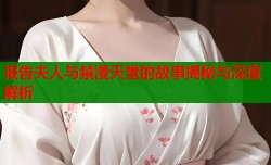 报告夫人与禁漫天堂的故事揭秘与深度解析